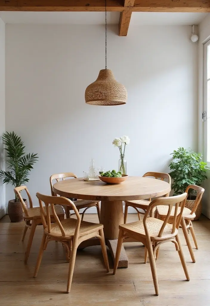 25 Coastal Dining Room Inspirations Full of Breezy Vibes - 7. Eco-Friendly Furniture Choices