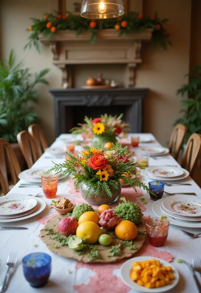 25 Colorful Dining Room Designs That Spark Joy - 15. Colorful Centerpieces