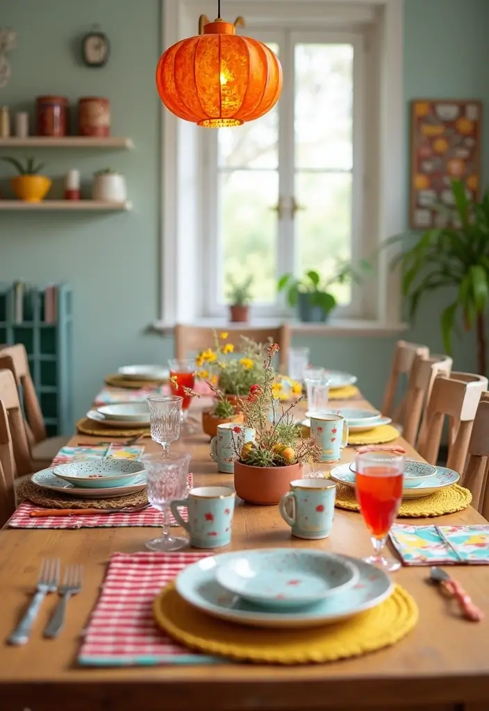 25 Colorful Dining Room Designs That Spark Joy - 16. Whimsical Decor Accents