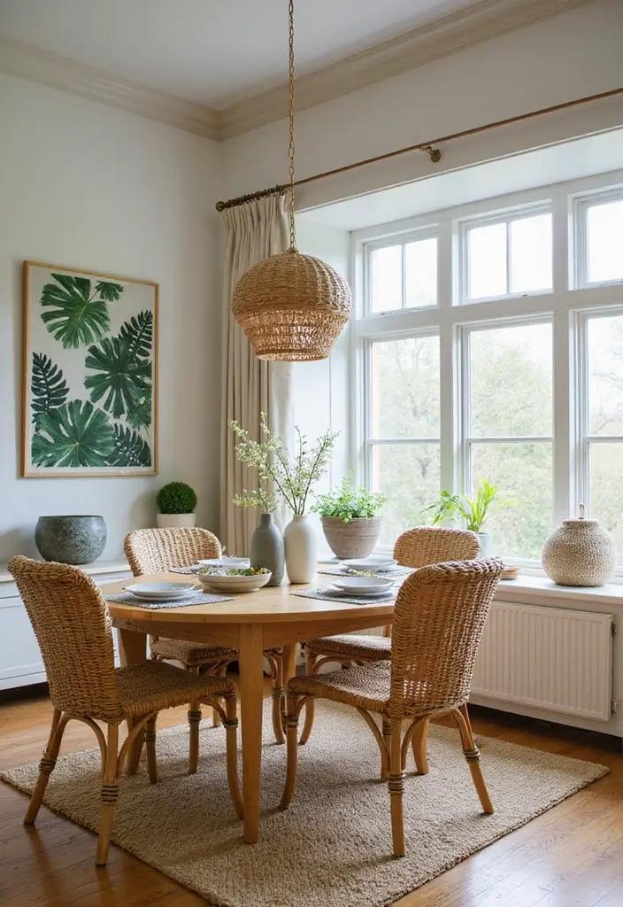 25 Colorful Dining Room Designs That Spark Joy - 19. Outdoor Inspired Decor