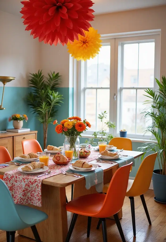 25 Colorful Dining Room Designs That Spark Joy - 25. Fun Dining Themes