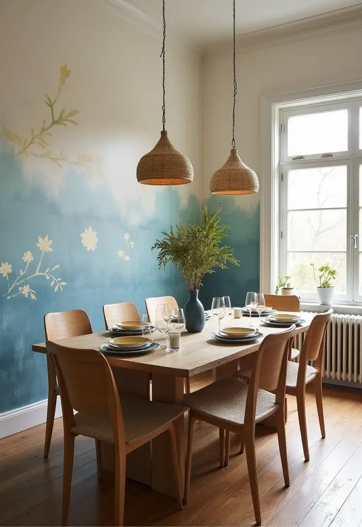 25 Dining Room Set Up Hacks for Function and Style - 15. Utilize Wall Paint
