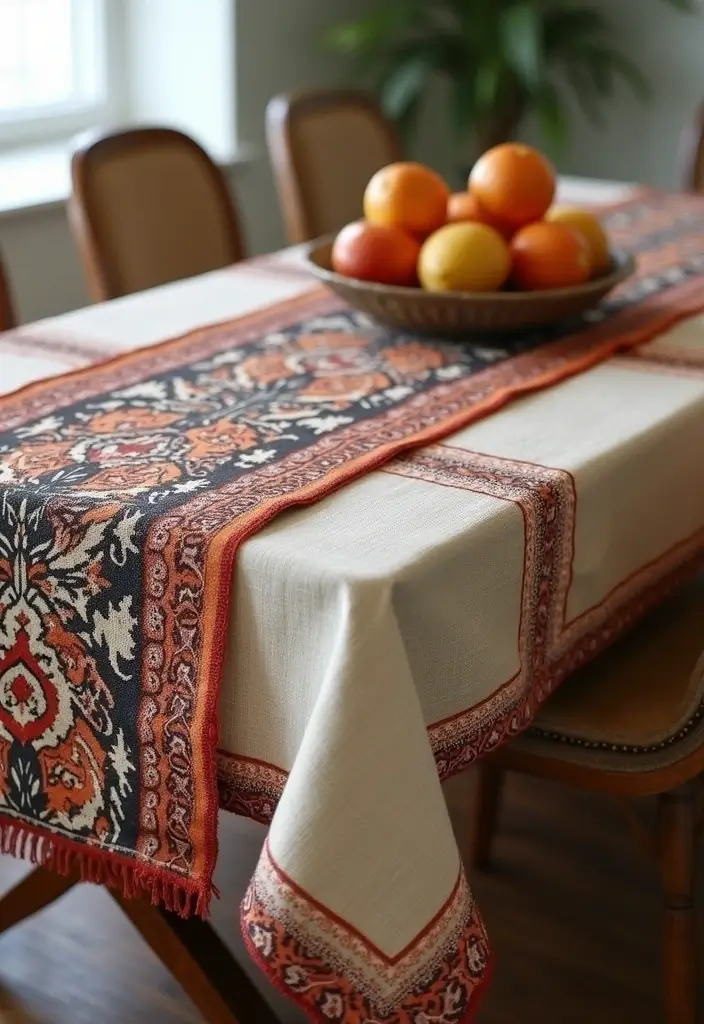 25 Dining Room Set Up Hacks for Function and Style - 18. Opt for a Statement Runner