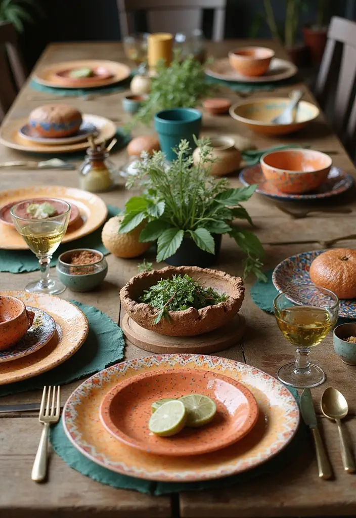25 Dining Room Set Up Hacks for Function and Style - 20. Use Colorful Dinnerware