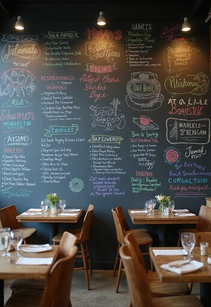 25 Dining Room Set Up Hacks for Function and Style - 21. Install a Chalkboard Wall