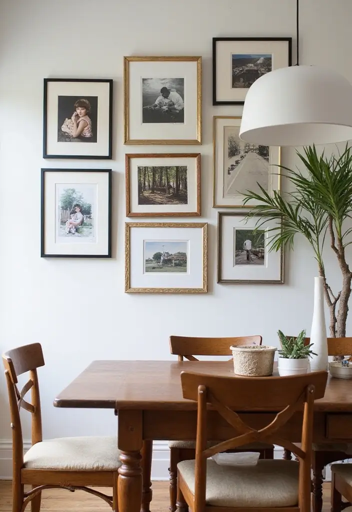 25 Dining Room Set Up Hacks for Function and Style - 4. Create a Gallery Wall
