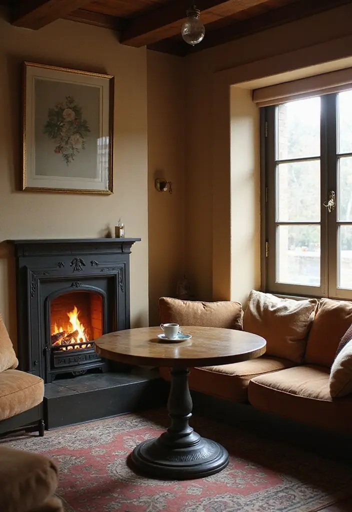 25 Dining Rooms with Fireplace That Feel Extra Cozy - 18. Cozy Nook