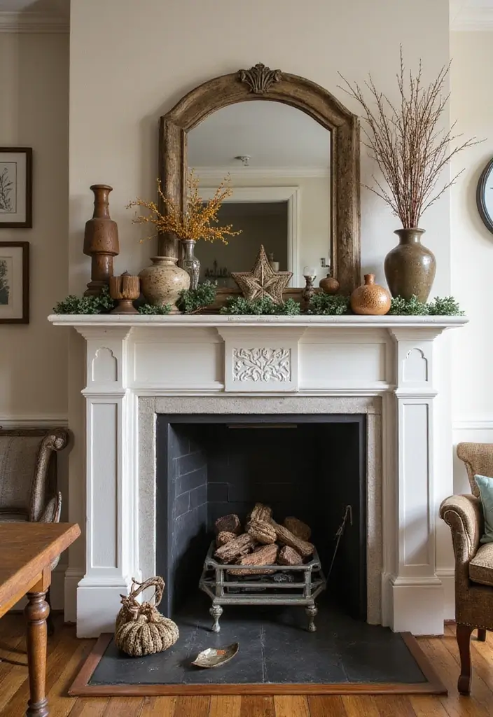 25 Dining Rooms with Fireplace That Feel Extra Cozy - 20. Statement Mantelpieces