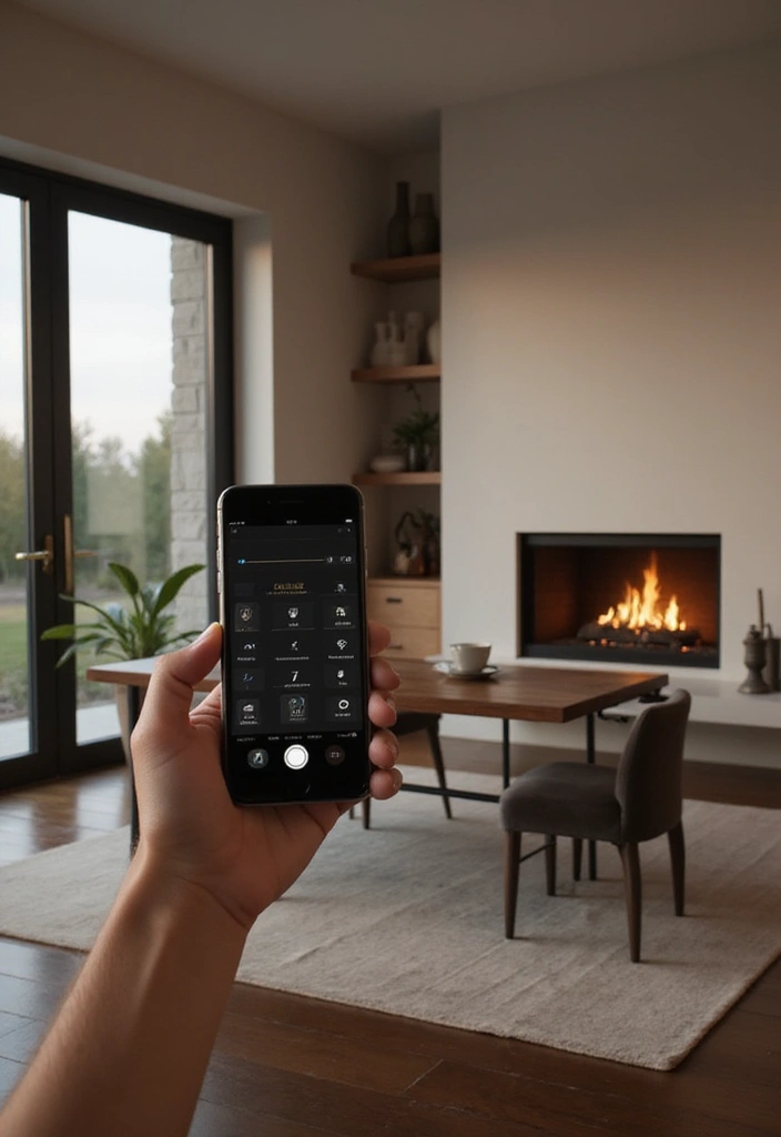 25 Dining Rooms with Fireplace That Feel Extra Cozy - 24. Smart Home Integration