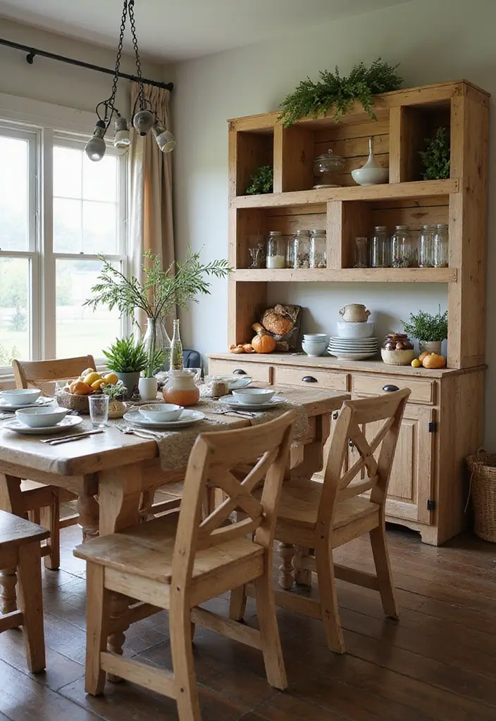 25 French Country Dining Room Designs with Rustic Elegance - 12. Farm Fresh Decor