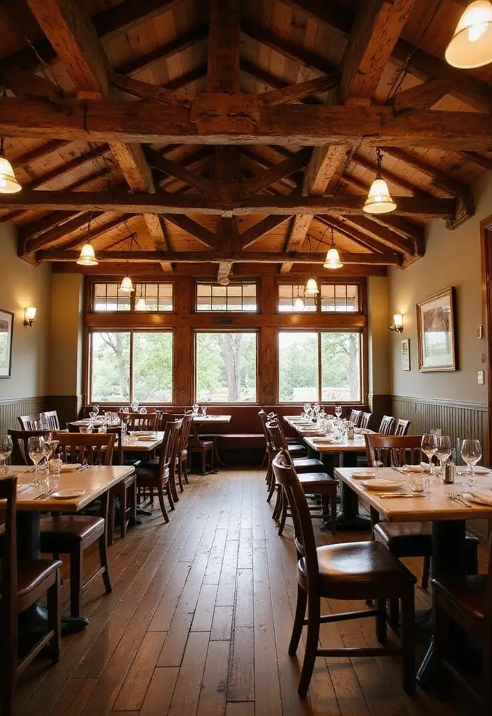 25 French Country Dining Room Designs with Rustic Elegance - 9. Exposed Beams