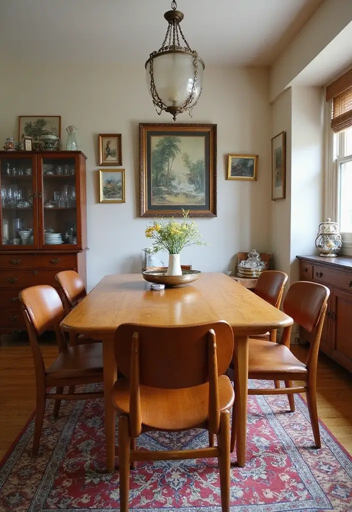 25 Mid Century Modern Dining Room Looks That Stay Trendy - 11. Vintage Finds