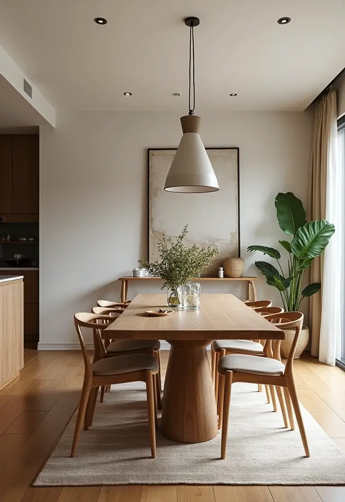 25 Mid Century Modern Dining Room Looks That Stay Trendy - 13. Transitional Spaces