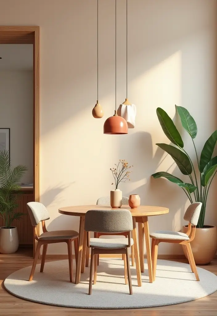 25 Mid Century Modern Dining Room Looks That Stay Trendy - 20. Soft Color Transitions