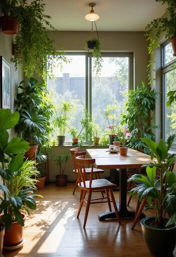25 Mid Century Modern Dining Room Looks That Stay Trendy - 7. Greenery Galore