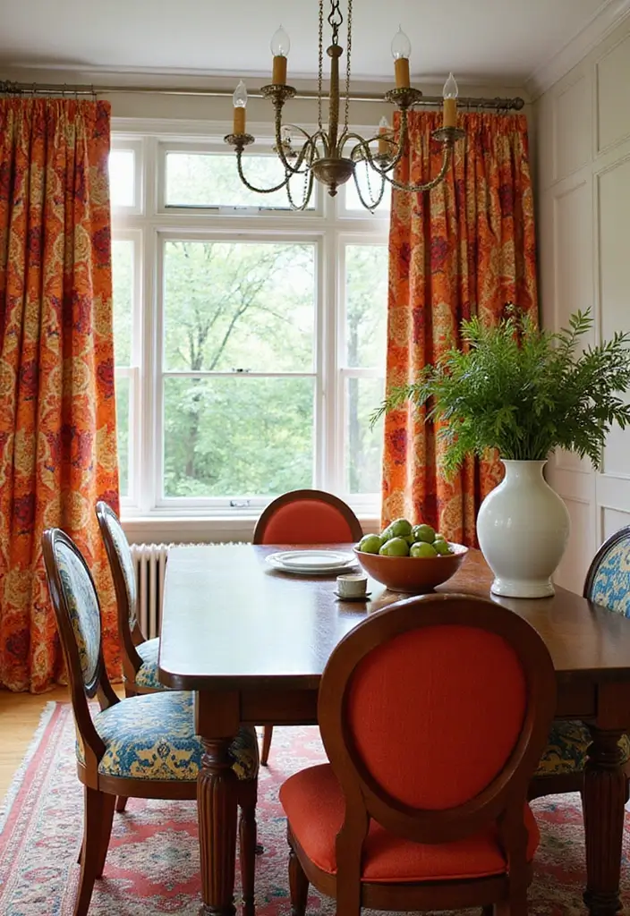 25 Mid Century Modern Dining Room Looks That Stay Trendy - 8. Bold Patterns