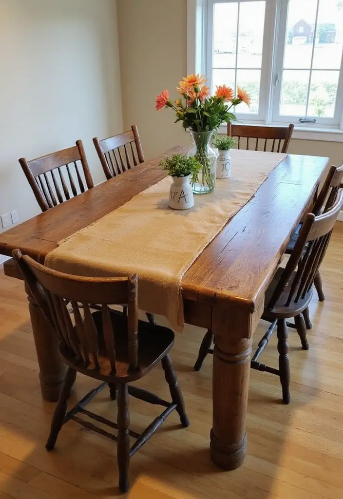 25 Traditional Dining Room Ideas That Never Go Out of Style - 1. Rustic Farmhouse Table