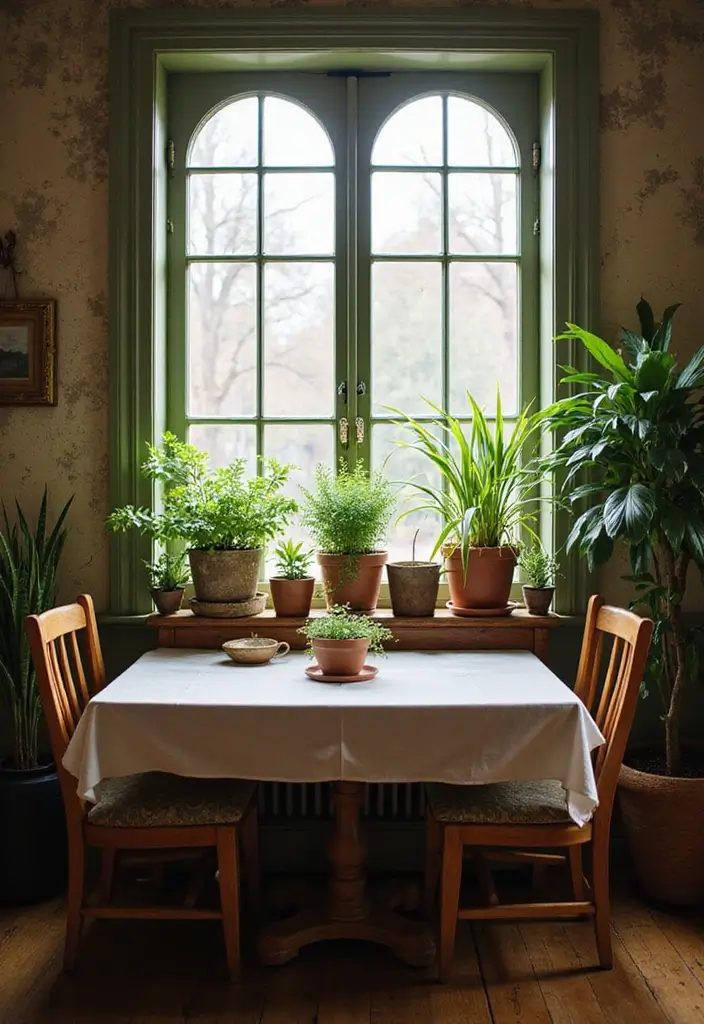 25 Traditional Dining Room Ideas That Never Go Out of Style - 11. A Touch of Greenery