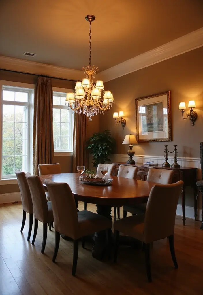 25 Traditional Dining Room Ideas That Never Go Out of Style - 17. Layered Lighting