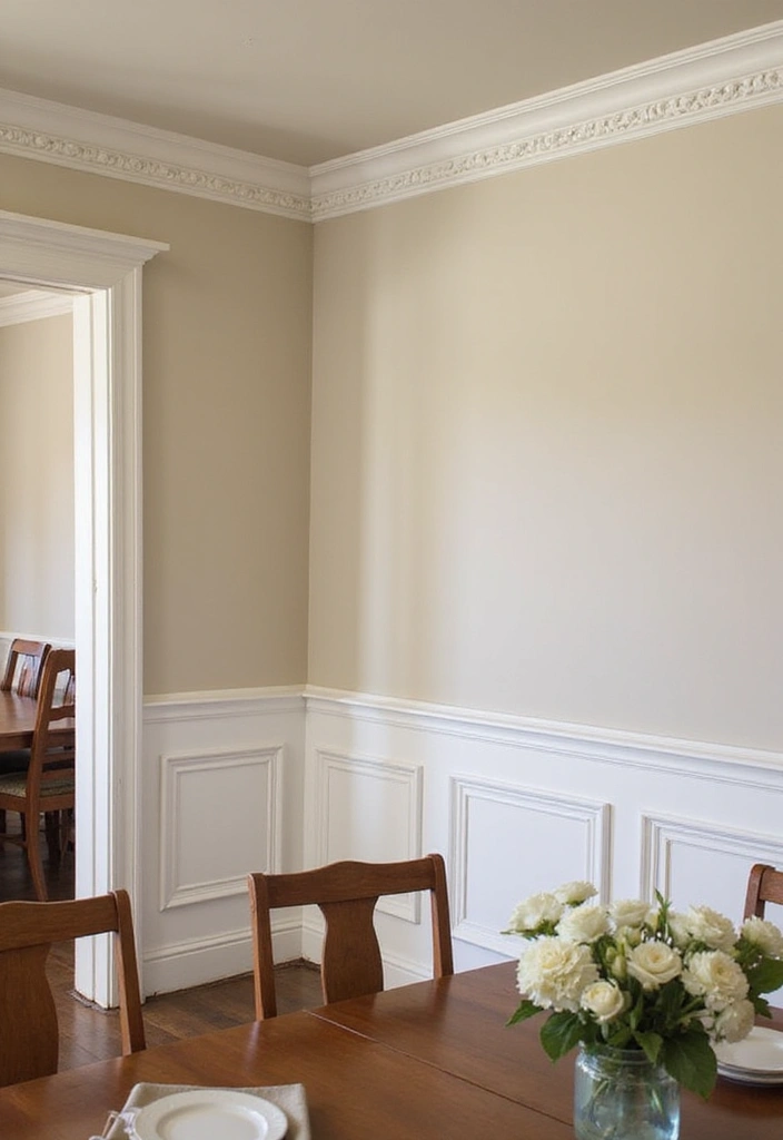 25 Traditional Dining Room Ideas That Never Go Out of Style - 9. Wainscoting and Molding