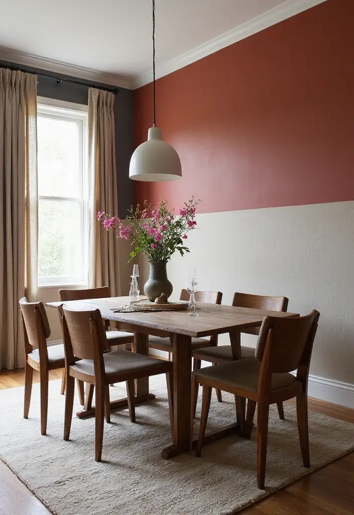 25 Wall Decor for Dining Room Spaces That Wow Guests 17 25 Wall Decor for Dining Room Spaces That Wow Guests - 18. Painted Accent Walls