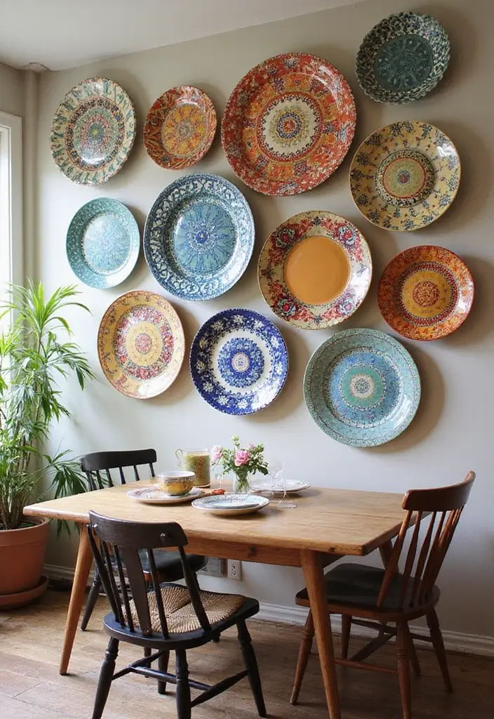 25 Wall Decor for Dining Room Spaces That Wow Guests 2 25 Wall Decor for Dining Room Spaces That Wow Guests - 2. Vintage Plate Displays
