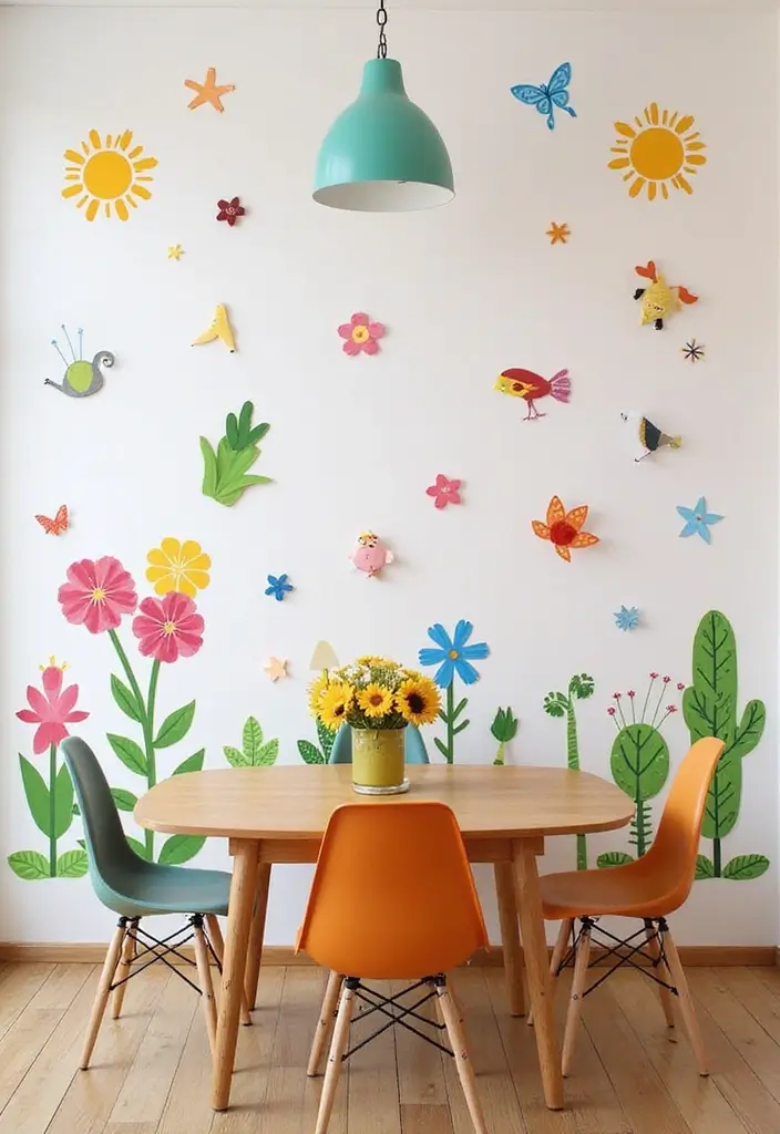 25 Wall Decor for Dining Room Spaces That Wow Guests 21 25 Wall Decor for Dining Room Spaces That Wow Guests - 22. Wall Decals and Stickers
