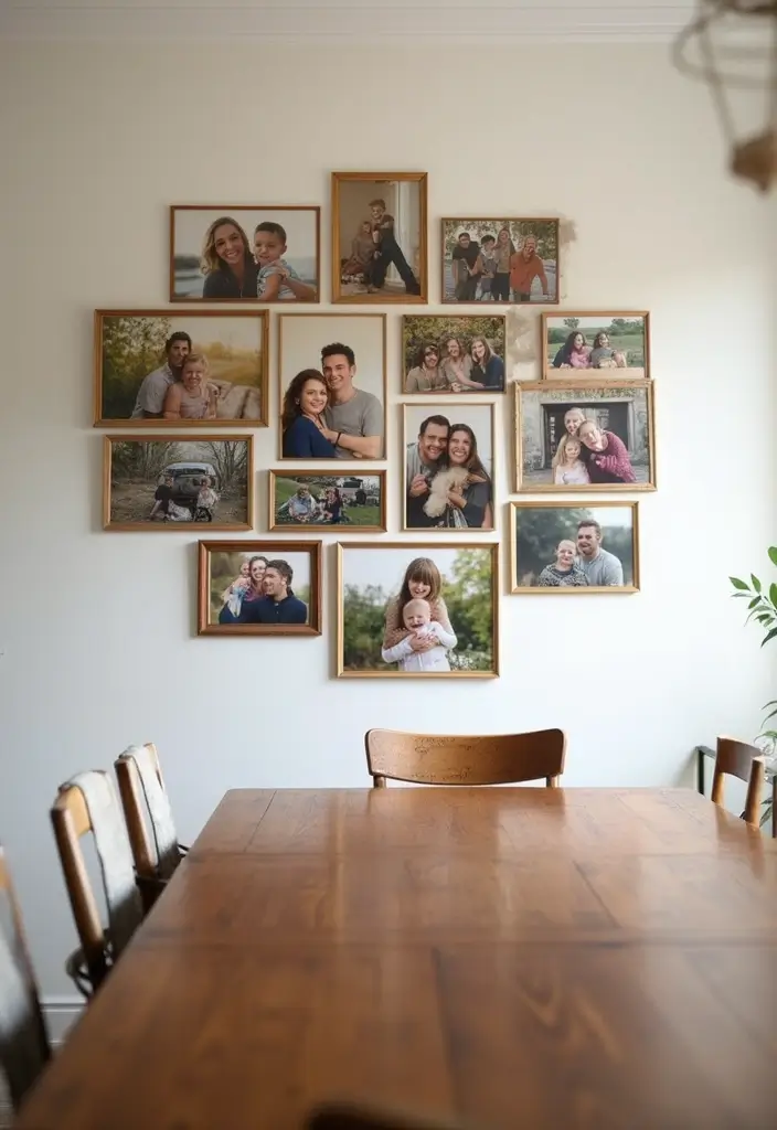 25 Wall Decor for Dining Room Spaces That Wow Guests 23 25 Wall Decor for Dining Room Spaces That Wow Guests - 24. Customized Photo Collage