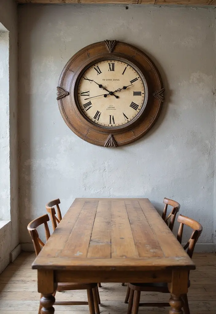 25 Wall Decor for Dining Room Spaces That Wow Guests 24 25 Wall Decor for Dining Room Spaces That Wow Guests - 25. Unique Clocks as Decor