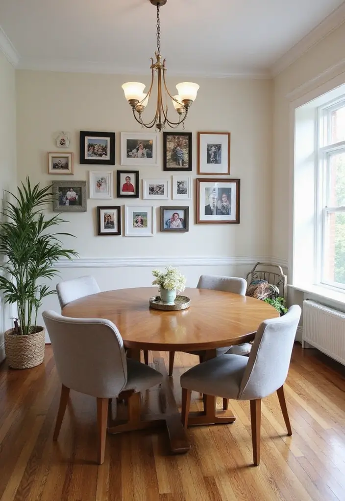 26 Cozy Dining Room Ideas Perfect for Family Gatherings - 15. Personal Family Gallery