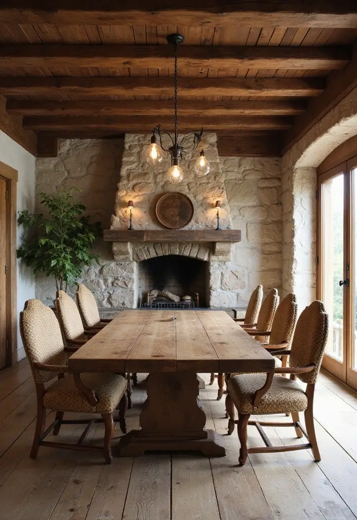 26 Cozy Dining Room Ideas Perfect for Family Gatherings - 16. Incorporating Natural Materials