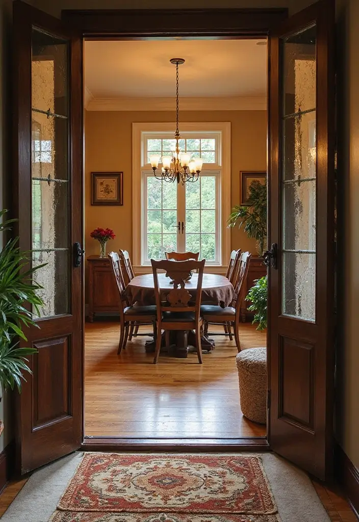 26 Cozy Dining Room Ideas Perfect for Family Gatherings - 24. Warm Welcome Mats