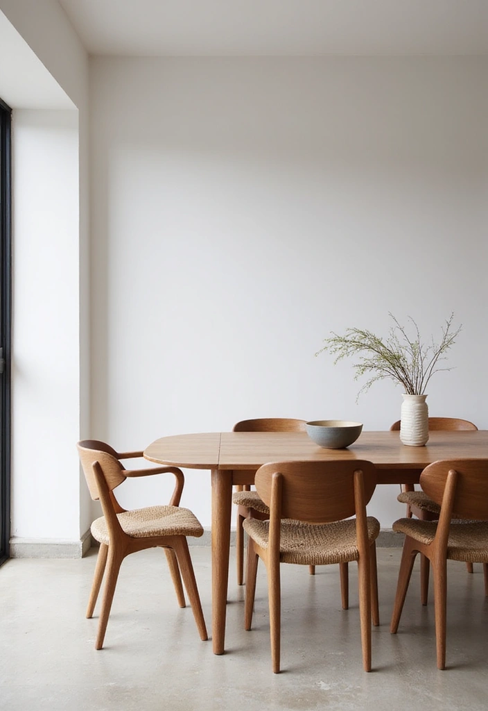 26 Cozy Dining Room Ideas Perfect for Family Gatherings - 26. Embrace Minimalism