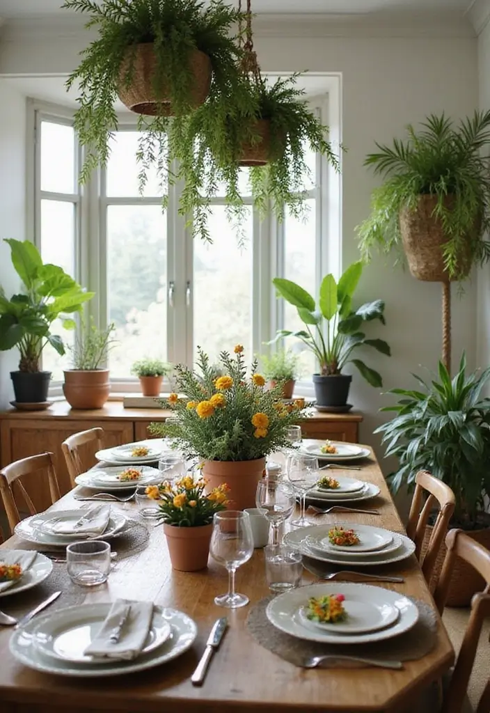 26 Cozy Dining Room Ideas Perfect for Family Gatherings - 6. Nature-Inspired Decor