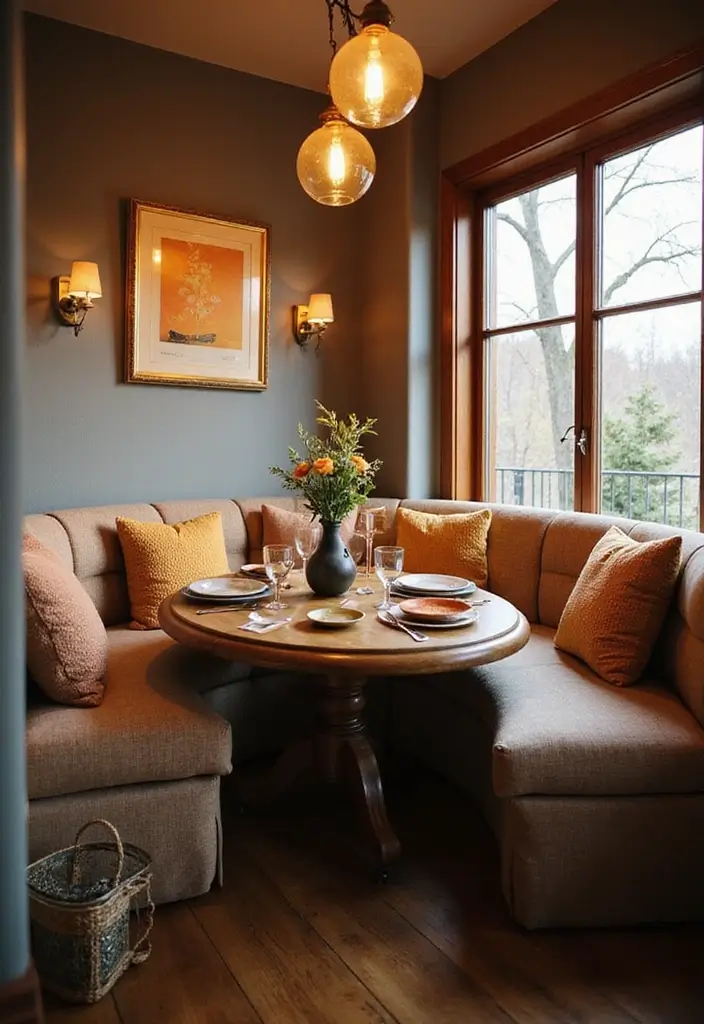 26 Cozy Dining Room Ideas Perfect for Family Gatherings - 7. Cozy Corner Nooks