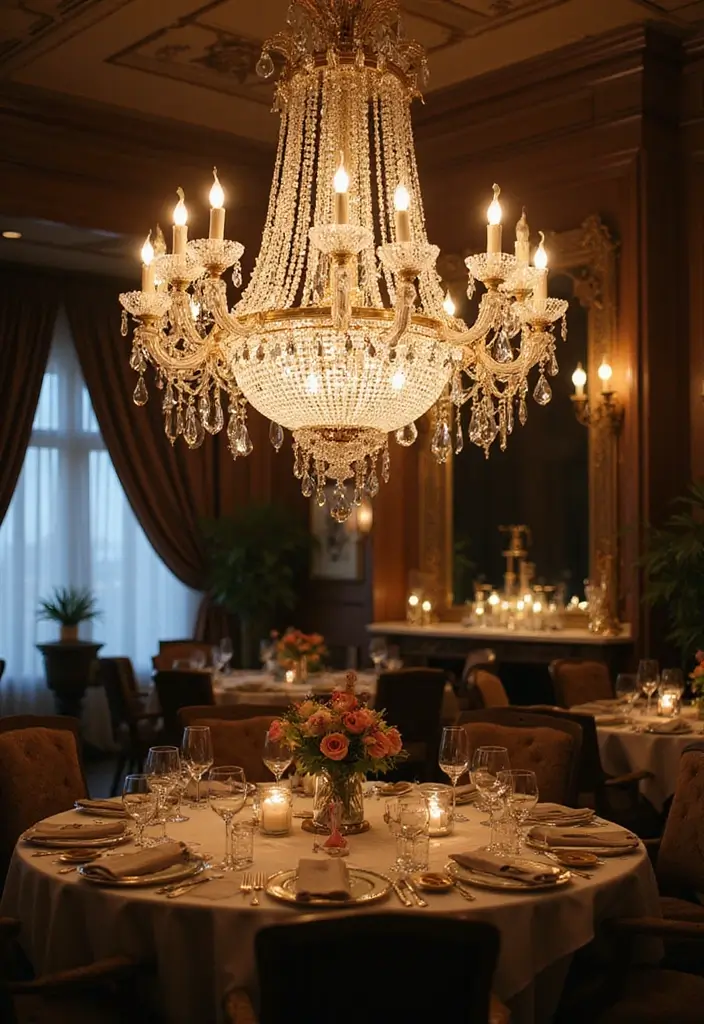 26 Formal Dining Room Designs That Feel Elegant and Timeless - 1. Opulent Chandeliers