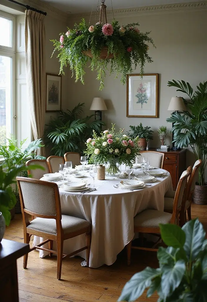 26 Formal Dining Room Designs That Feel Elegant and Timeless - 19. Incorporating Nature