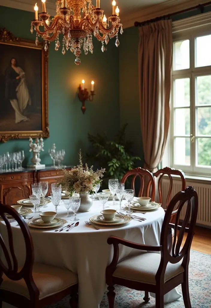 26 Formal Dining Room Designs That Feel Elegant and Timeless - 23. Vintage Accents