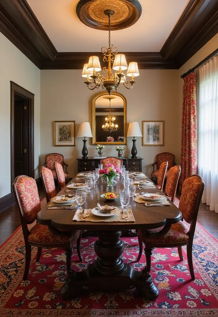 26 Formal Dining Room Designs That Feel Elegant and Timeless - 25. Ethnic Influences