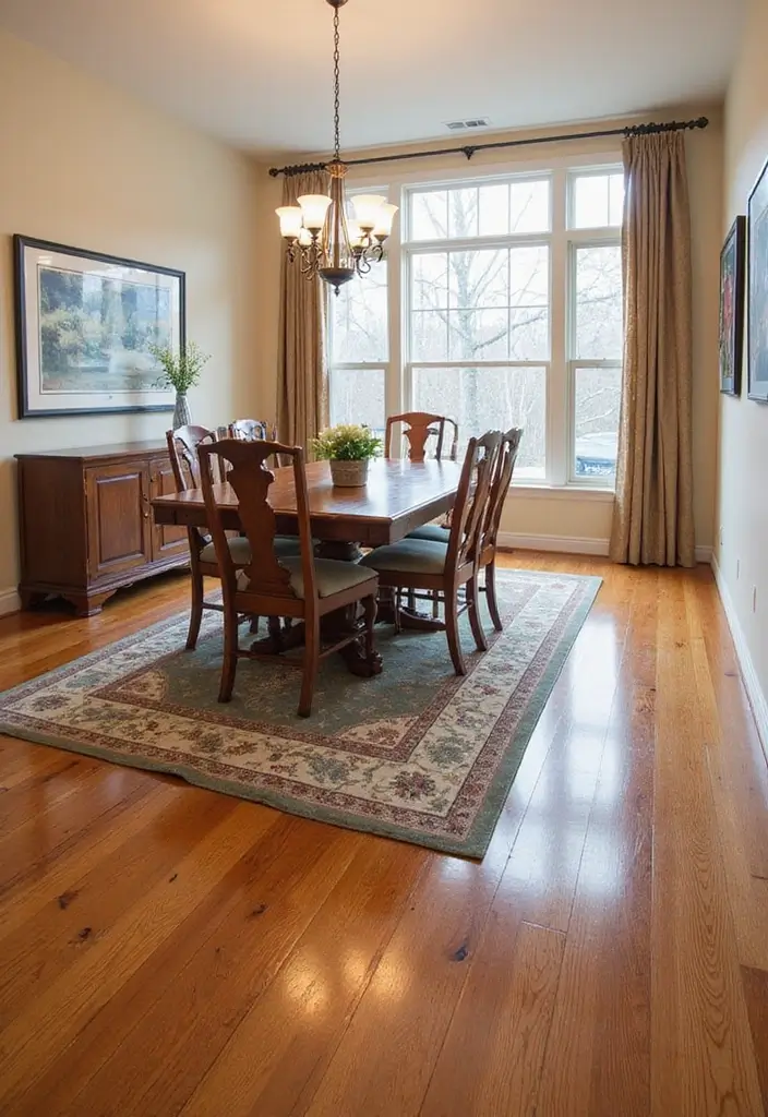 26 Formal Dining Room Designs That Feel Elegant and Timeless - 7. Rich Flooring Options
