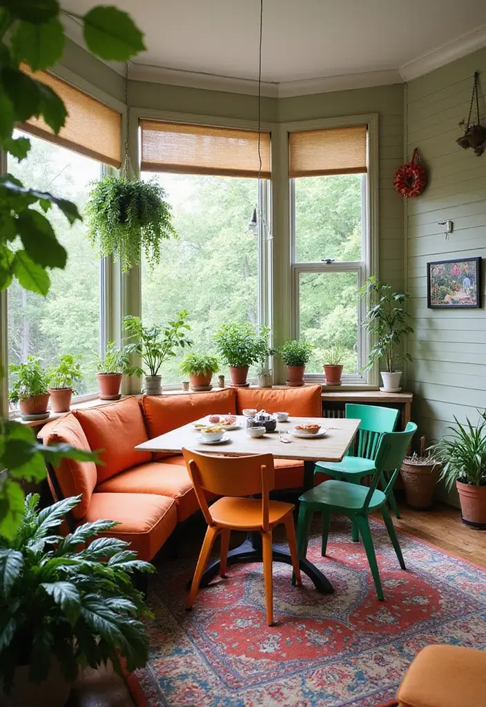 26 Sunroom Dining Room Designs with Natural Light Magic 10 26 Sunroom Dining Room Designs with Natural Light Magic - 10. Colorful Pops