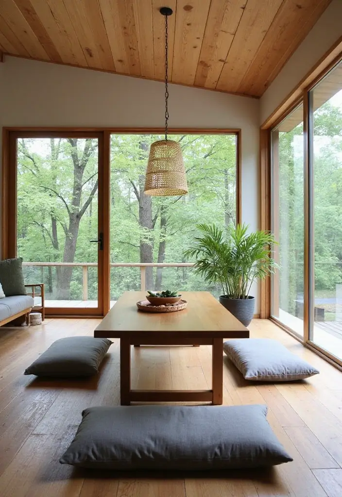 26 Sunroom Dining Room Designs with Natural Light Magic 11 26 Sunroom Dining Room Designs with Natural Light Magic - 11. Zen Retreat