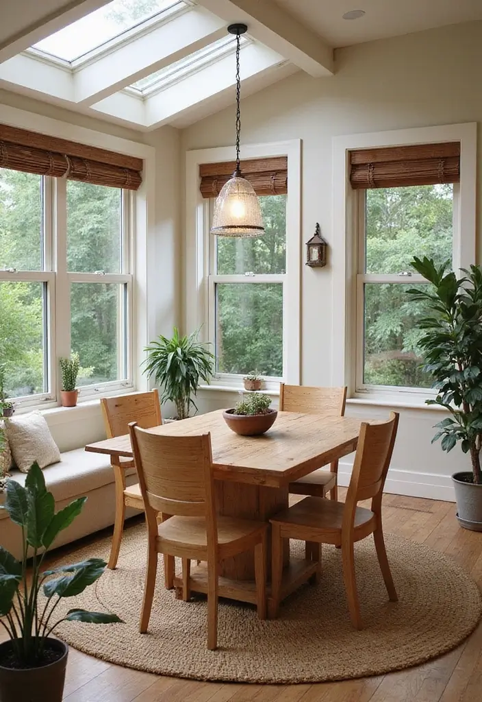 26 Sunroom Dining Room Designs with Natural Light Magic 7 26 Sunroom Dining Room Designs with Natural Light Magic - 7. Earthy Tones