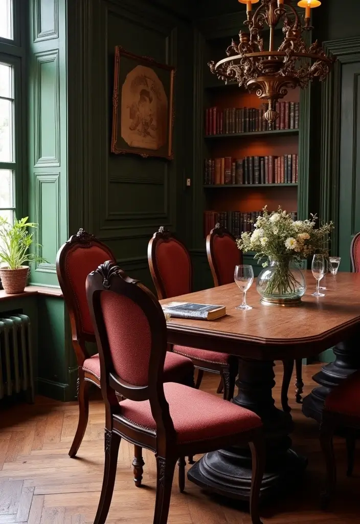 26 Victorian Dining Room Inspirations Full of Drama 24 26 Victorian Dining Room Inspirations Full of Drama - 24. Inspiring Book Displays