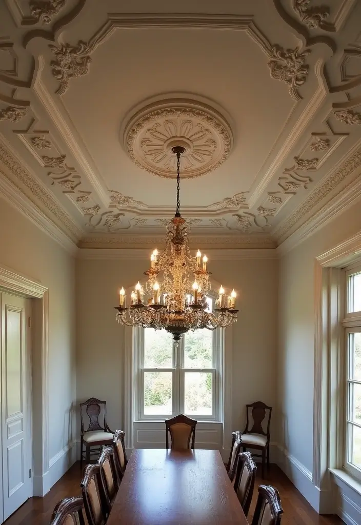 26 Victorian Dining Room Inspirations Full of Drama 4 26 Victorian Dining Room Inspirations Full of Drama - 4. Ornate Ceiling Designs