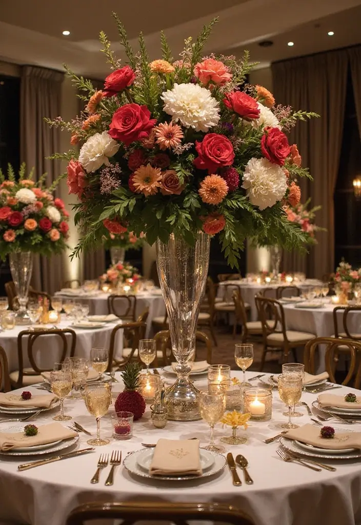27 Dining Room Buffet Styling Tricks That Look Designer - 21. Elegant Centerpieces
