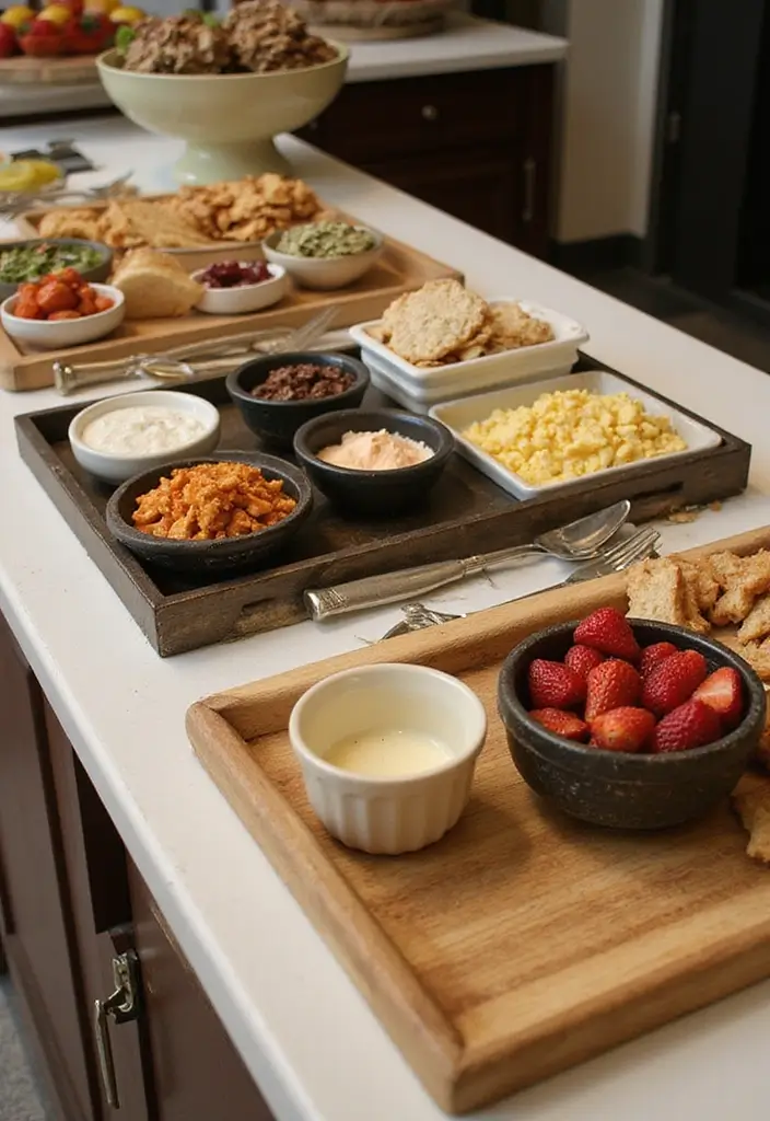 27 Dining Room Buffet Styling Tricks That Look Designer - 25. Use of Trays