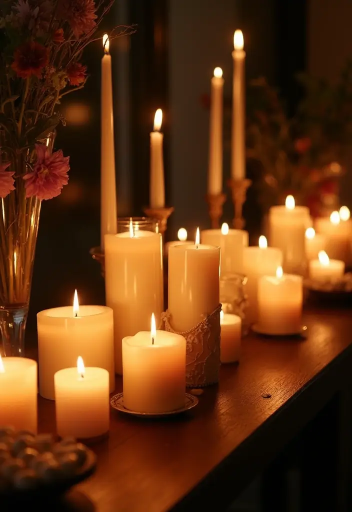 27 Dining Room Buffet Styling Tricks That Look Designer - 26. A Touch of Elegance with Candles