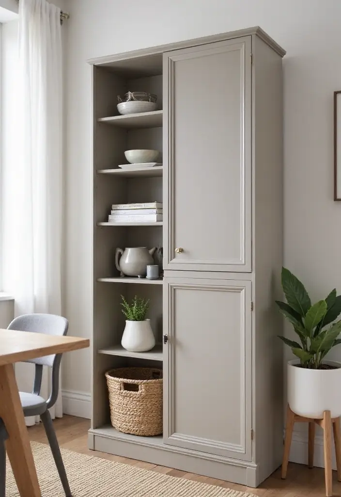 27 Dining Room Cabinet Ideas That Blend Style and Storage - 14. Simple Contemporary Storage