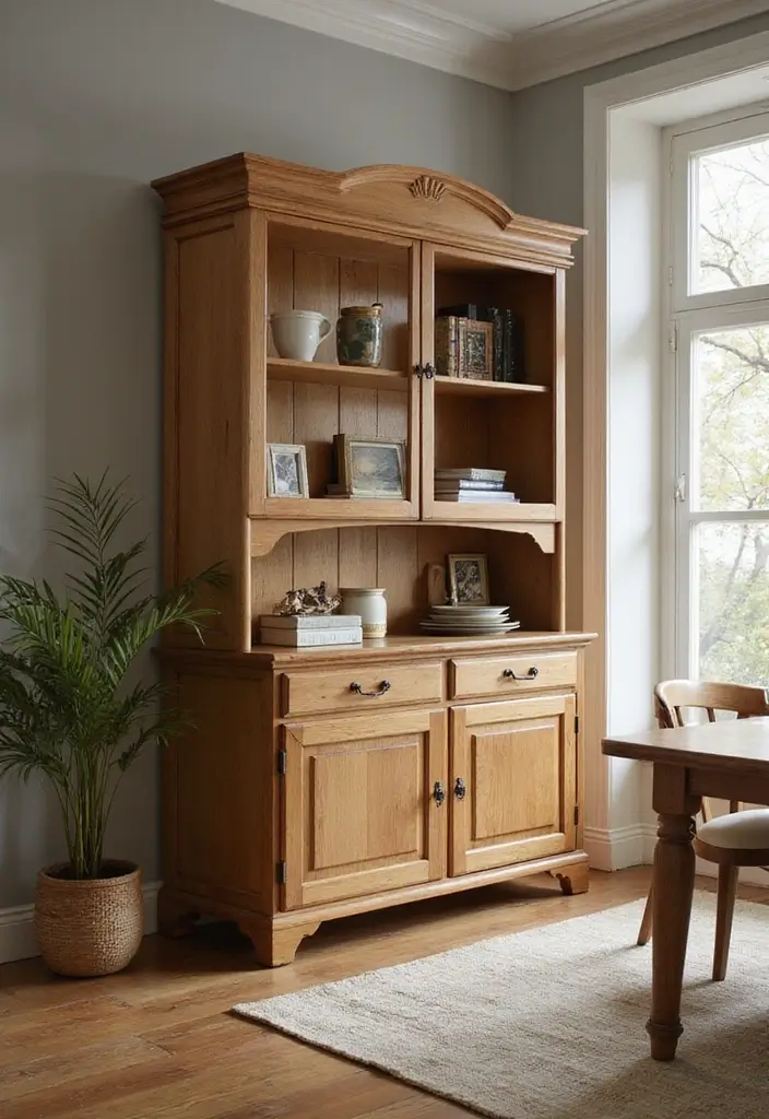 27 Dining Room Cabinet Ideas That Blend Style and Storage - 15. Elegant Two-Tone Cabinet